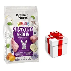 DOLINA NOTECI Premium Junior triušių sausas maistas šunims 4kg + STAIGMENA ŠUNIUI