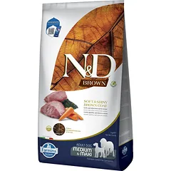 FARMINA N&D Brown Dog Adult Medium Maxi Lamb, Spirulina, Carrot 2x7 kg
