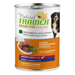 NT Sensitive No Gluten M/M Lamb konservai šunims su ėriena 400g (12)