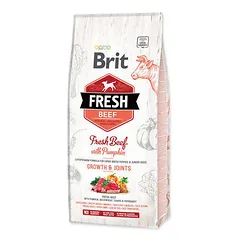 Brit Fresh Beef with Pumpkin Puppy Large sausas pašaras šunims 12 kg
