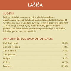 Visų veislių suaugusių kačių šlapias pašaras su lašiša ir vištiena, 85 g — 5 nuotrauka