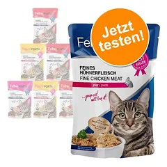 Feline Porta 21 bandomasis rinkinys šviežumo maišeliuose 6 x 100 g, drėgnas maistas katėms