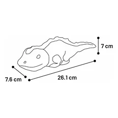 Flamingo Iguana šuns žaislas - guminis driežas šunų skanėstams, su cypliuku, Bordowy / 26cm — 2 nuotrauka