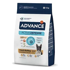 Advance Dog French Bulldog sausas maistas suaugusiems prancūzų buldogams su antiena ir ryžiais, 7.5 kg