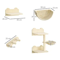 Katinų laipiojimo rinkinys smėlinis — 3 nuotrauka