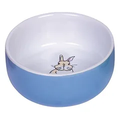 Nobby Nager Keramik Napf brown Rabbit blau/weiß