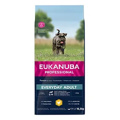 Eukanuba Adult Small And Medium Chicken Every Day sausas maistas suaugusiems smulkių ir vidutinių veislių šunims su vištiena, 16.5 kg