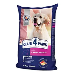 CLUB 4 PAWS PREMIUM Adult Large breed – sausas maistas suaugusiems, didelių veislių šunims, 14kg