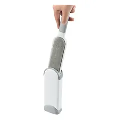 TRIXIE Pūkų surinkimo šepetys su talpa pūkams, 33 cm, baltas/pilkas — 2 nuotrauka