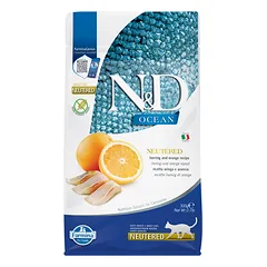 FARMINA N&D OCEAN – CAT Dry Herring&Orange NEUTERED ADULT 300 gr