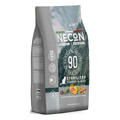 Necon Natural Wellness Cat Steril sausas pašaras sterilizuotoms katėms su kalakutiena ir ryžiais