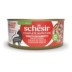 Schesir Complete Nutrition filė drebučiuose 6 x 140 g skardinėse, drėgnas maistas katėms — 4 nuotrauka