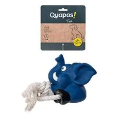 Quapas Dog Toy Fun LatexElephant with Rope