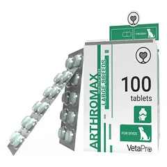 Arthomax Large Breeds Papildai didelių veislių šunų judėjimui ir mobilumui užtikrinti N100