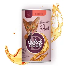 Delickcious gėrimas, sriuba katėms su vištiena, 140g