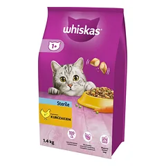 WHISKAS Sterile 6 x 1.4 kg sausas maistas su vištiena sterilizuotoms katėms