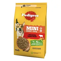 PEDIGREE Adult Mini 2,6 kg mažų veislių šunims su jautiena ir daržovėmis