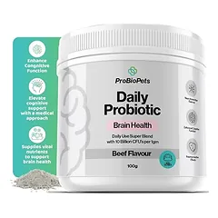 PROBIOPETS Brain Health probiotikai smegenų veiklai šunims, 100 g — 2 nuotrauka