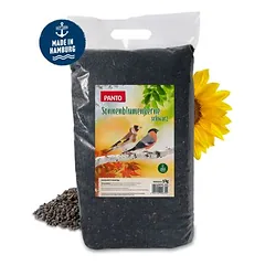 PANTO Sonnenblumenkerne schwarz – juodos saulėgrąžų sėklos laukiniams sodo paukščiams, 13 x 1kg — 3 nuotrauka