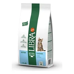 Libra Kitten Chicken And Rice sausas pašaras katėms nuo 2 iki 12 mėnesių, su vištiena ir ryžiais, 1.5 kg photo