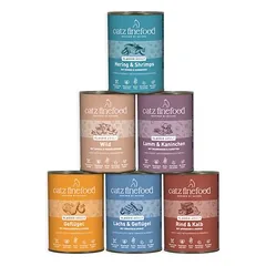 catz finefood bandomasis rinkinys 6 x 400 g, drėgnas maistas katėms