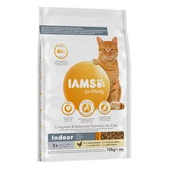 IAMS-Dry food for Vitality Indoor suaugusioms ir vyresnėms katėms, negyvenančioms namuose, vištiena 10kg