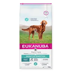 Eukanuba Daily Care Sensitive Digestion Adult visavertis pašaras suaugusiems jautrų virškinimą turintiems šunims 12kg
