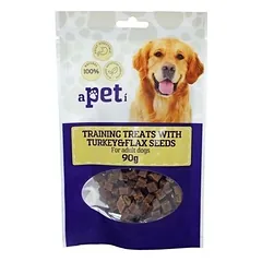 Apeti Dog Adult Training Treats Turkey & Flax Seeds 90 g