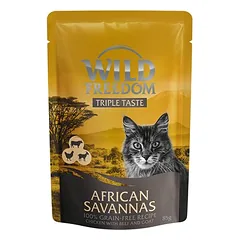 Wild Freedom Triple Taste Pouches drėgnas maistas katėms 8 x 85 g — 4 nuotrauka