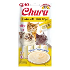 CHURU Cat Chicken Cheese tyrelė su vištiena ir sūriu katėms, 56 g