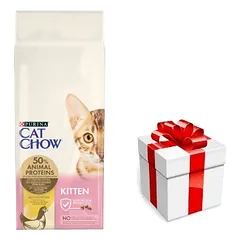 PURINA Cat Chow kačiukų ėdalas su vištiena 15kg + STAIGMENA KATEI