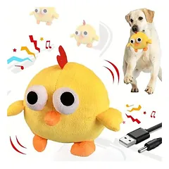 MCBOSON Plüsch-Hundespielzeug – Springendes Huhn