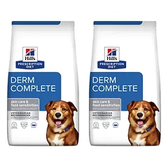 HILL'S Prescription Diet Canine Derm Complete šunų maistas, stiprinantis odą, 24 kg (2x12 kg)