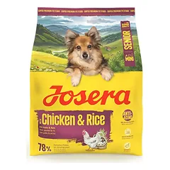 Josera Mini Senior Chicken and Rice sausas pašaras mažų veislių šunims su paukštiena, 900 g