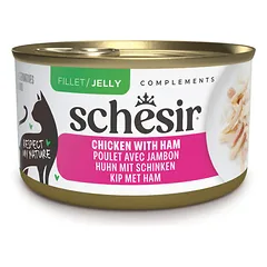 Schesir konservuotas maistas katėms su vištiena ir kumpiu, želėje, 70g