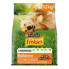Purina FRISKIES Balance su vištiena, jautiena ir daržovėmis, sausas maistas šunims, 3 kg — 2 nuotrauka