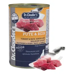 Dr. Clauders Turkey & Rice šlapias maistas šunims, 400 g