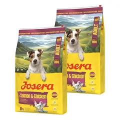 JOSERA Mini Adult Salmon and Chicken 2x10kg be gluteninė maisto produktas su padažu mažų veislių šunims