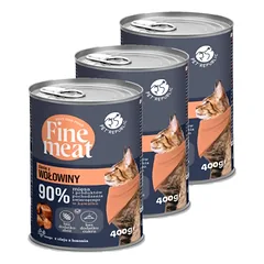 PetRepublic Fine Meat jautienos patiekalas 3x400g katėms