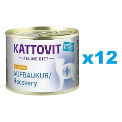 KATTOVIT Feline Diet Recovery Vištiena 12 x 185 g