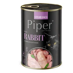 DOLINA NOTECI Piper sterilizuotoms katėms su triušiu 400g