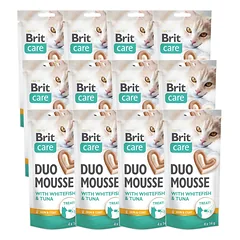 BRIT Care Cat Creamy Duo Mousse Whitefish and Tuna 48x14 g kreminis skanėstas katėms su balta žuvimi ir tuniku