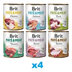 BRIT Pate&Meat Mix skoniai 24x800 g šunų paštetas