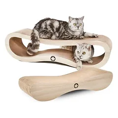 Canadian Cat Company draskymo lentų rinkinys ORBIT + SATELLITE 2.0, L 84 x B 24 x H 23 cm - balta — 3 nuotrauka
