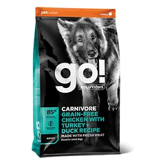 Go! SOLUTIONS CARNIVORE GRAIN FREE su vištiena, kalakutiena ir antiena 10kg