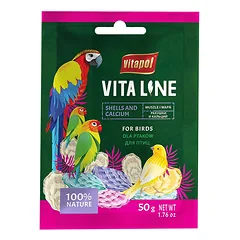 Vitapol Vita Line natūralus kalcis, papildomas pašaras paukščiams, 50 g