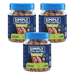 SIMPLY FROM NATURE Smart Bites Žąsų treniruokliai šunims 3x130g