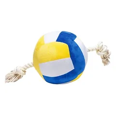 Beeztees Hundespielzeug Volleyball mit Seil aus Plüsch