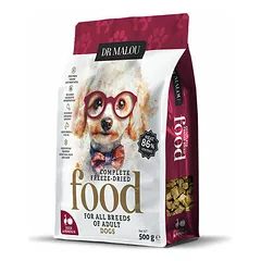 Dr Malou Dog Adult liofilizuotas pilnavertis maistas su antiena ir moliūgu šunims 500 g — 4 nuotrauka