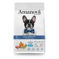 Amanova Sensitive Delicious Lamb sausas pašaras šunims su ėriena - Zoobaze